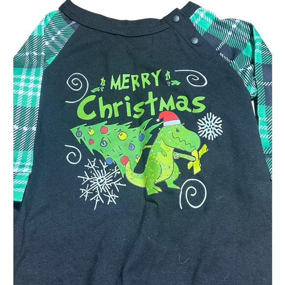 Dinosaur Christmas Pajamas size 3 month - Picture 2 of 4